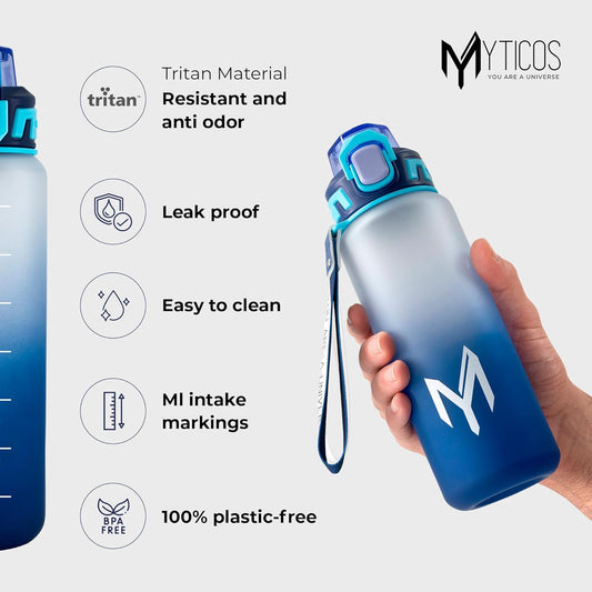 Myticos®️ Water Bottle - 800 ml - BLUE