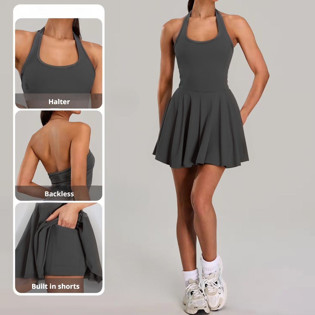 Paddle Ballerina Backless Halter Dress