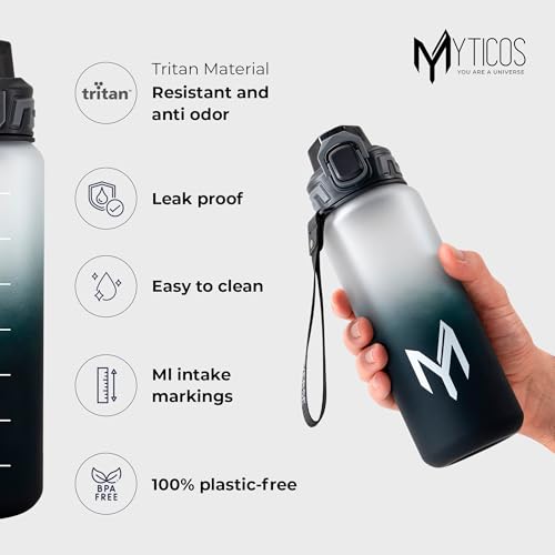 Myticos®️ Water Bottle - 800 ml - BLACK