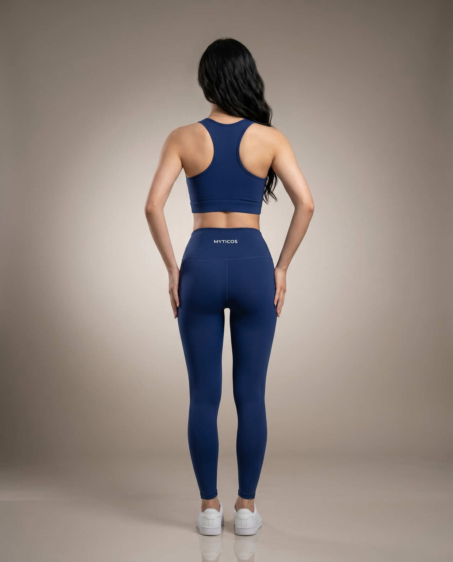 Myticos navy blue leggings back MYTICOS waistband