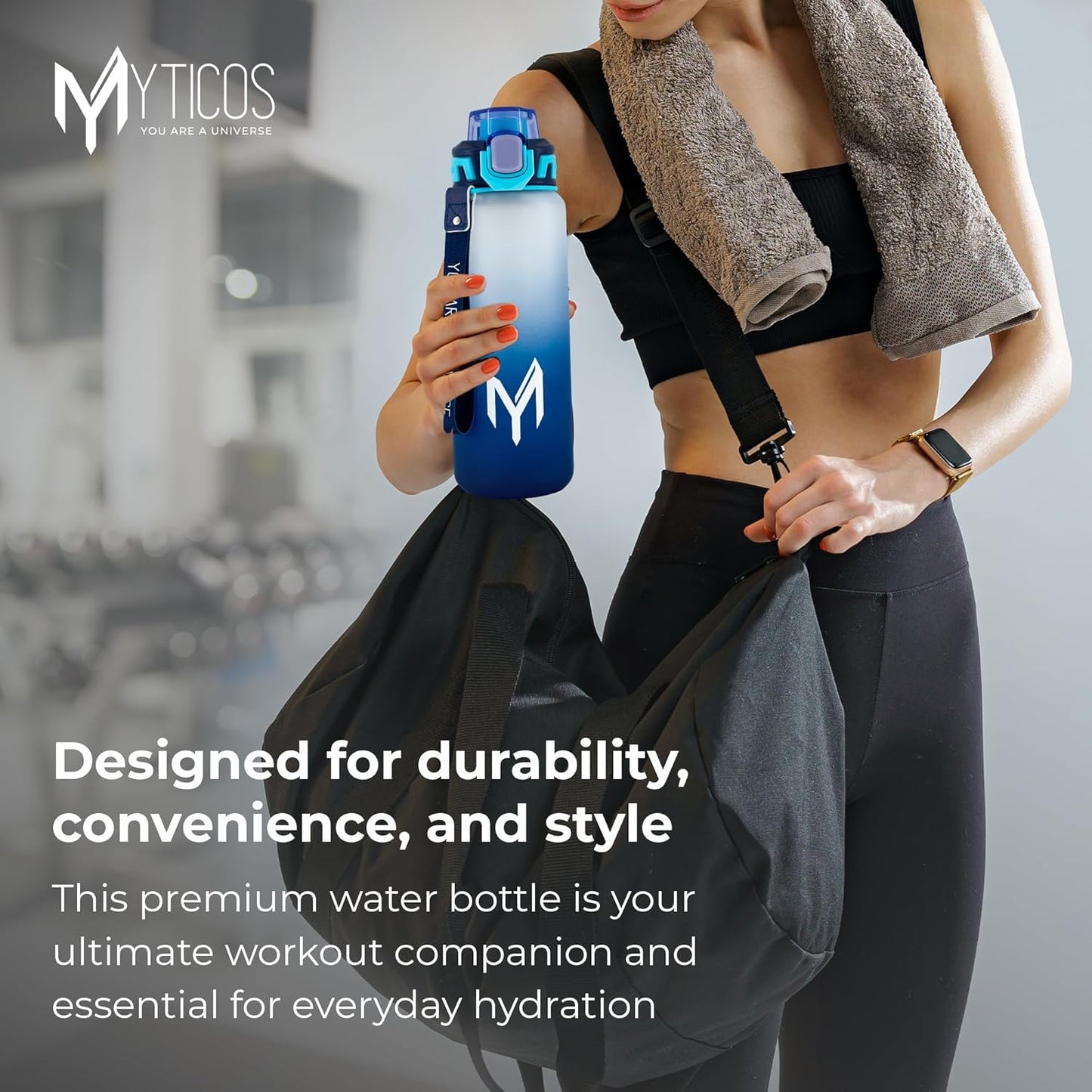 Myticos®️ Water Bottle - 800 ml - BLUE