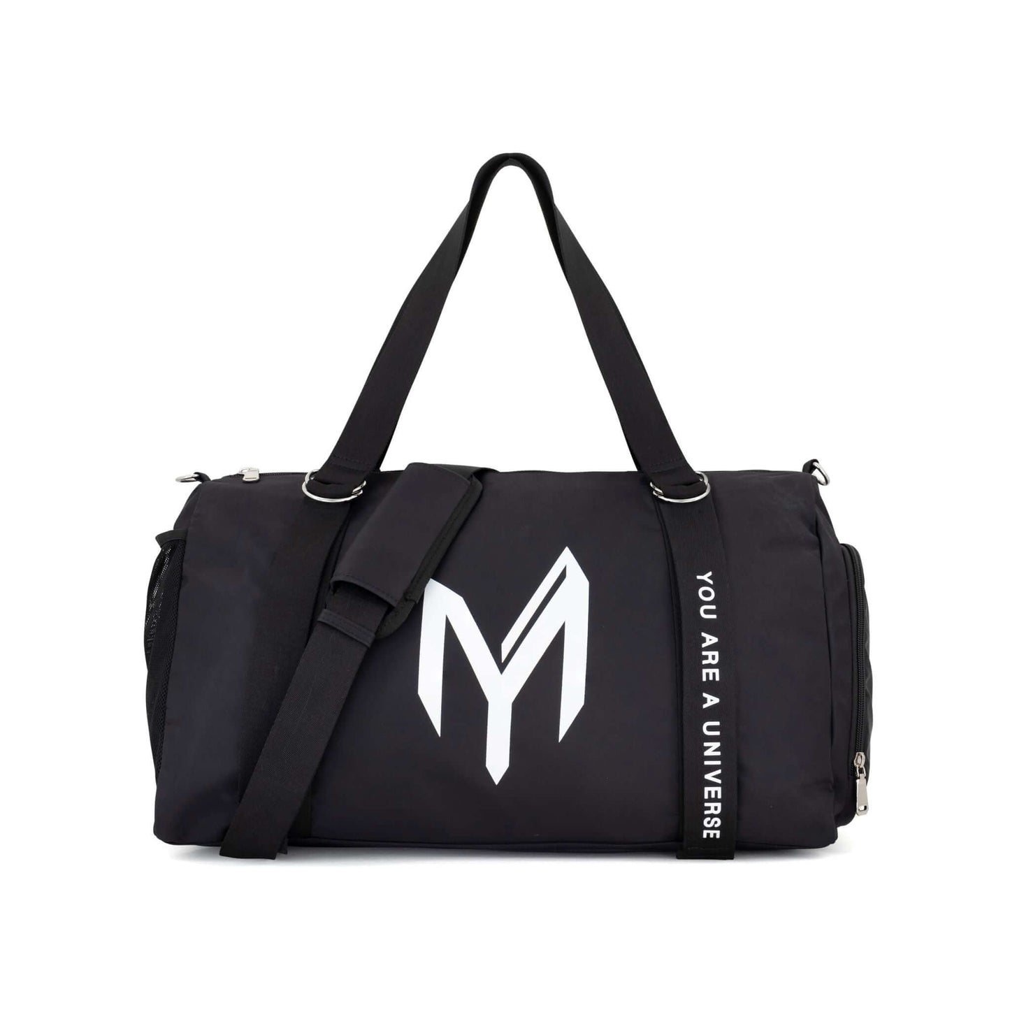 The perfect gym bag exists. Myticos gym bag with shoes pocket with water proof material, ideal for wt clothes and dirty shoes, phone pocket out and phone pocket in, bottle and whey protein elastic pocket out, removable handle for side use, fixed handle for shoulder use. 