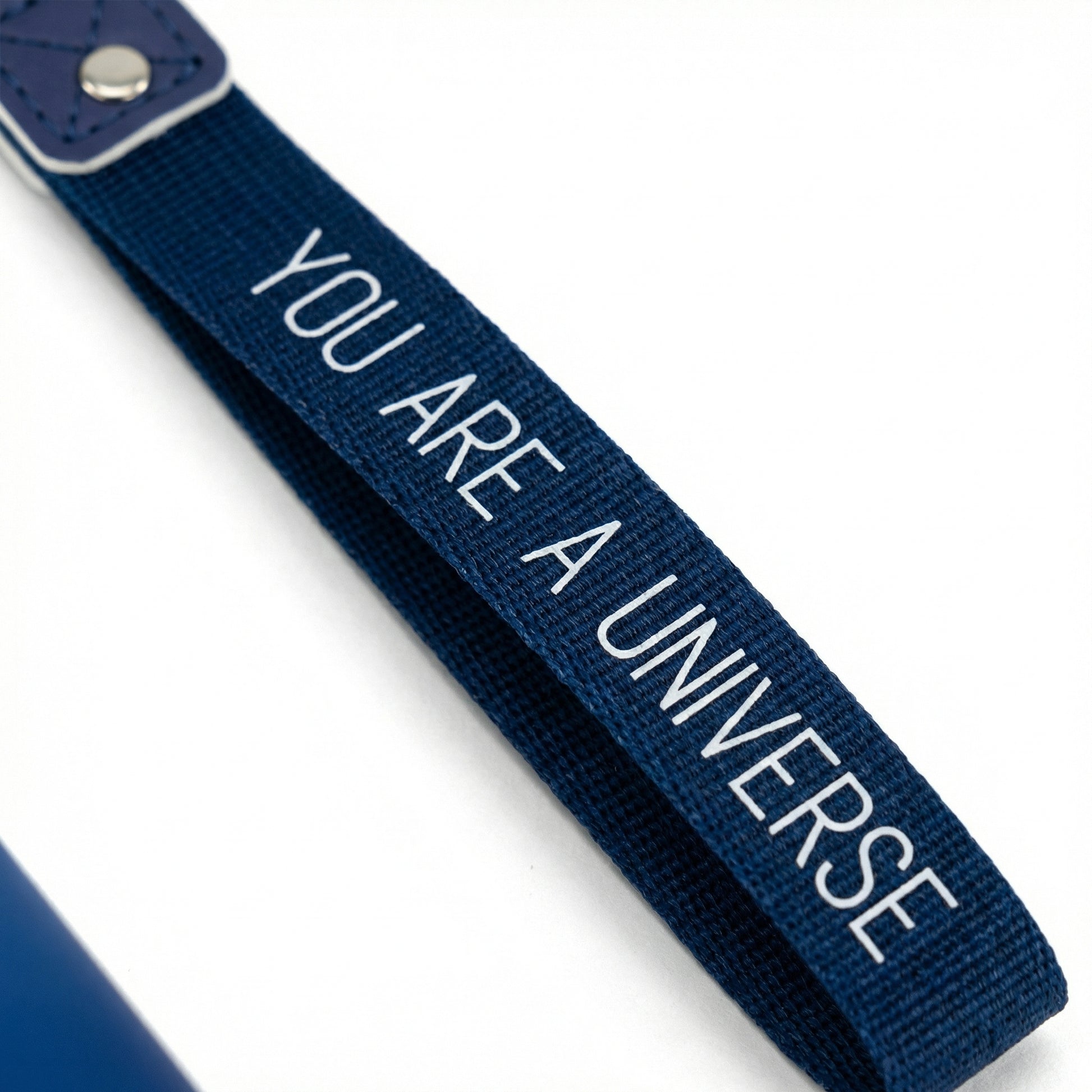 You Are A Universe strap detail - blue bottle - studio macro