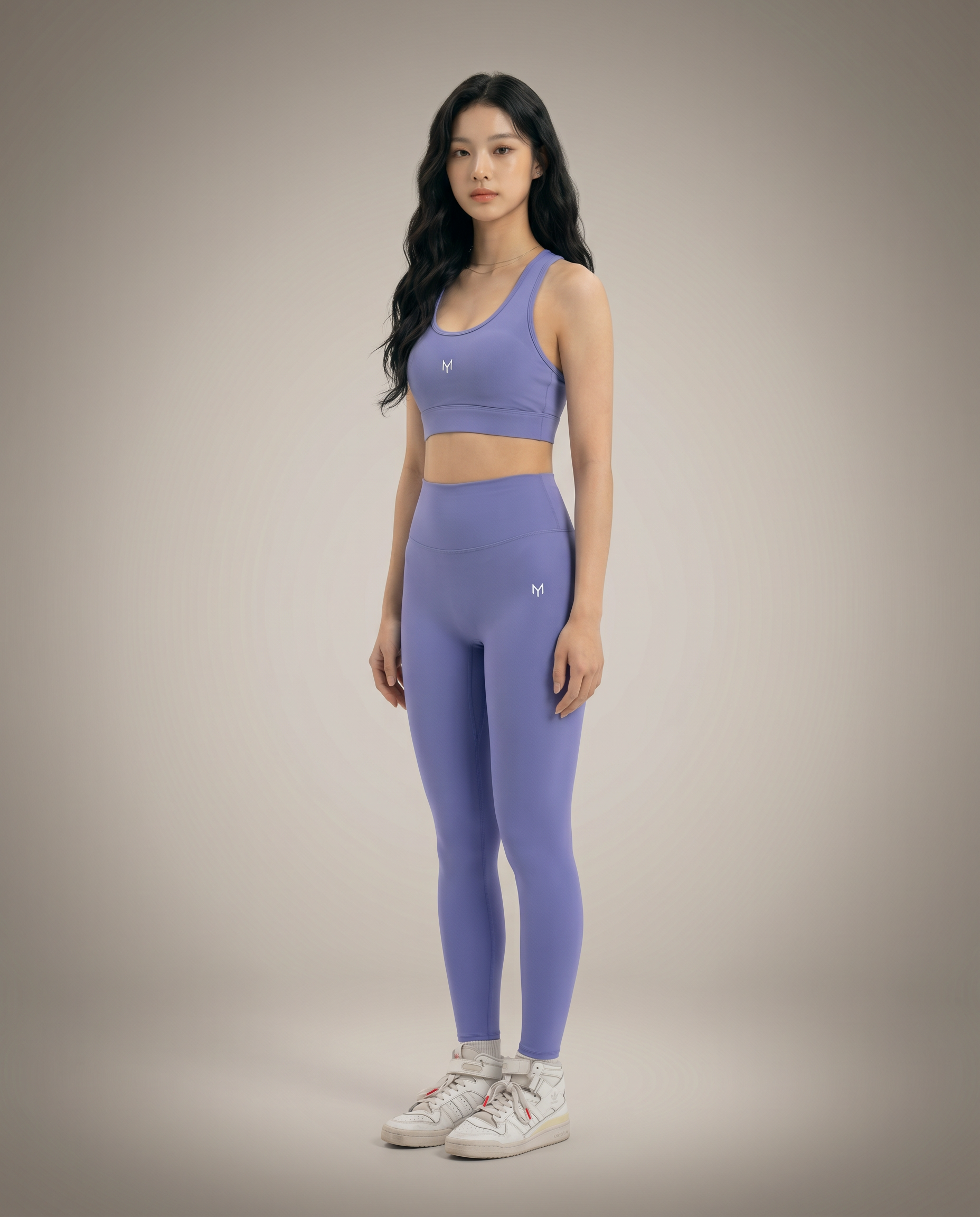 Myticos lavender leggings three quarter view