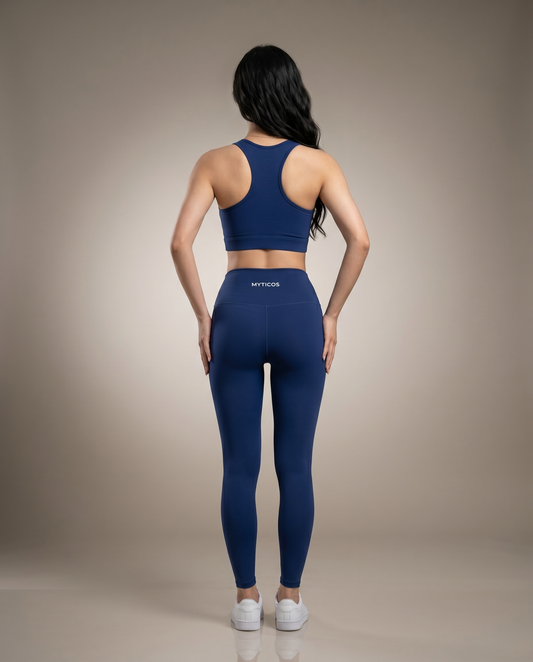 Myticos navy blue leggings back MYTICOS waistband