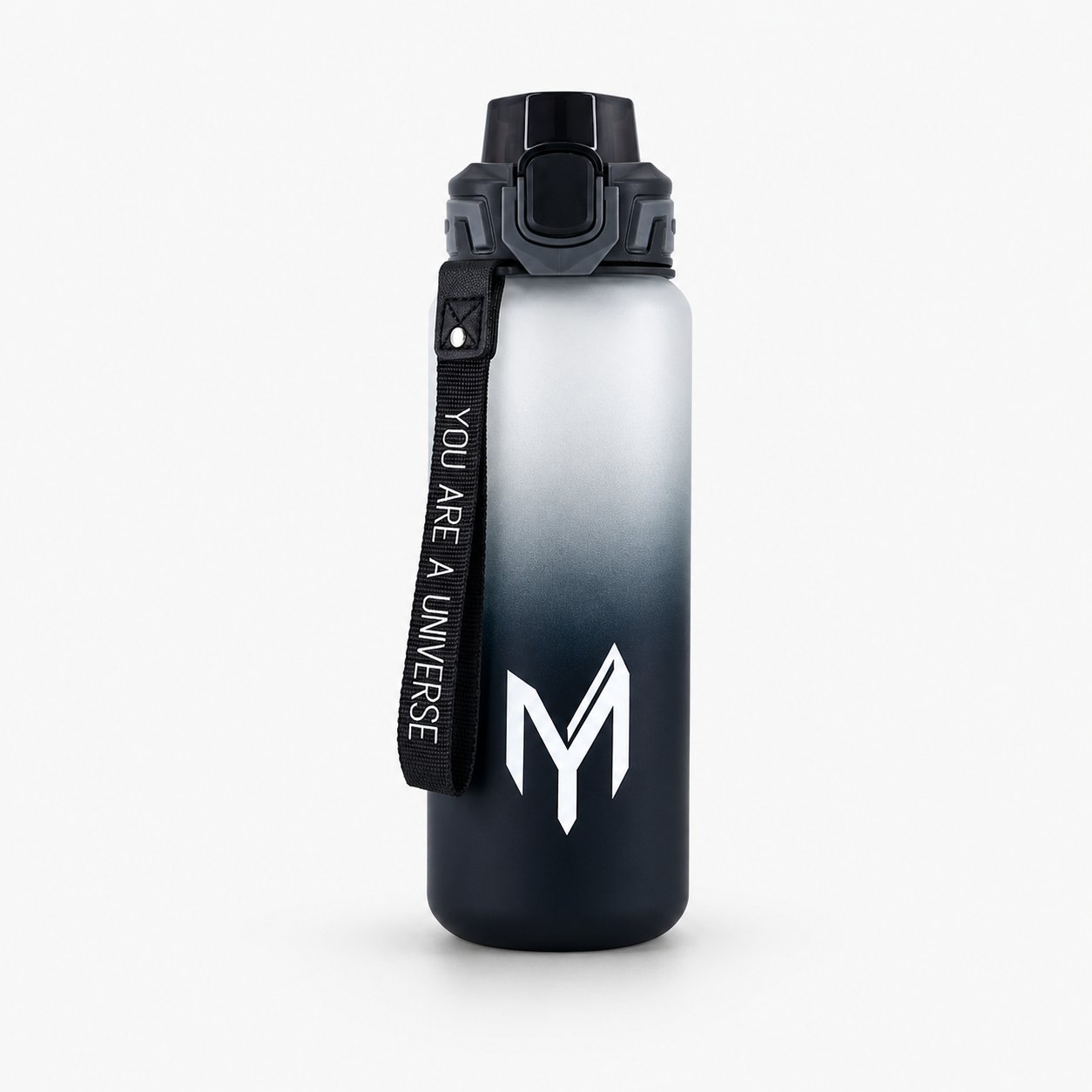 Myticos water bottle 800ml black gradient hero - You Are A Universe