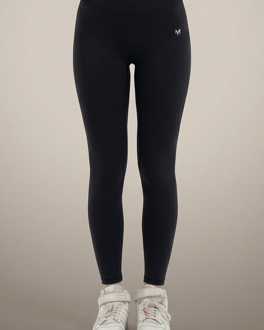 Myticos black high-waist leggings, waist to ankle