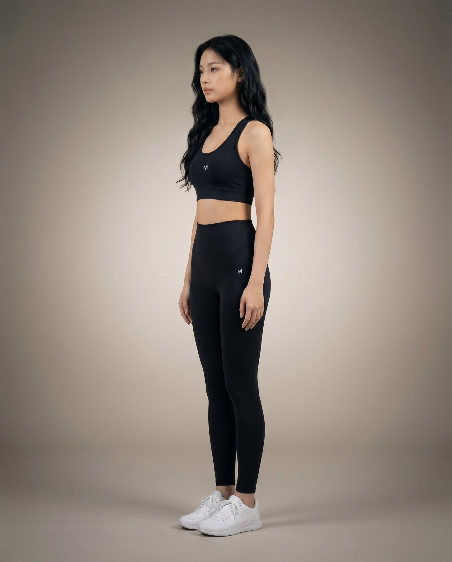 Myticos black leggings side view